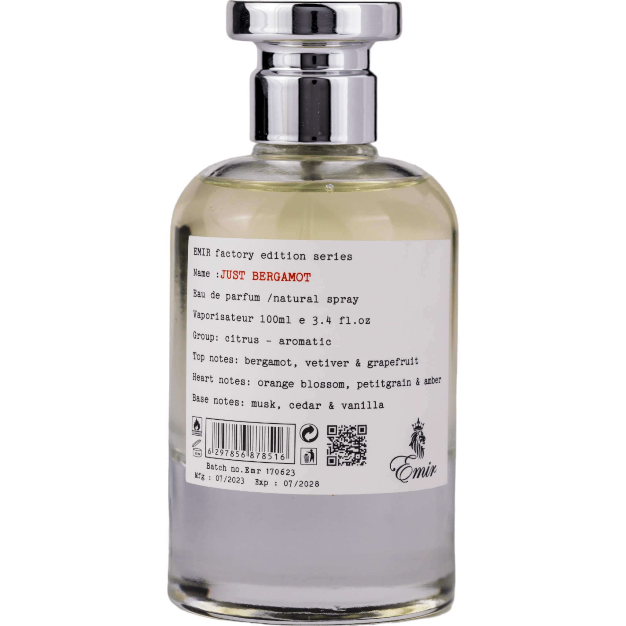 Just Bergamot Factory Edition — Emir — Paris Corner — EDP — 100ml — Unisex