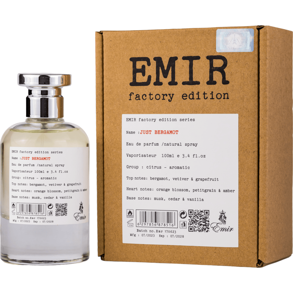 Just Bergamot Factory Edition — Emir — Paris Corner — EDP — 100ml — Unisex
